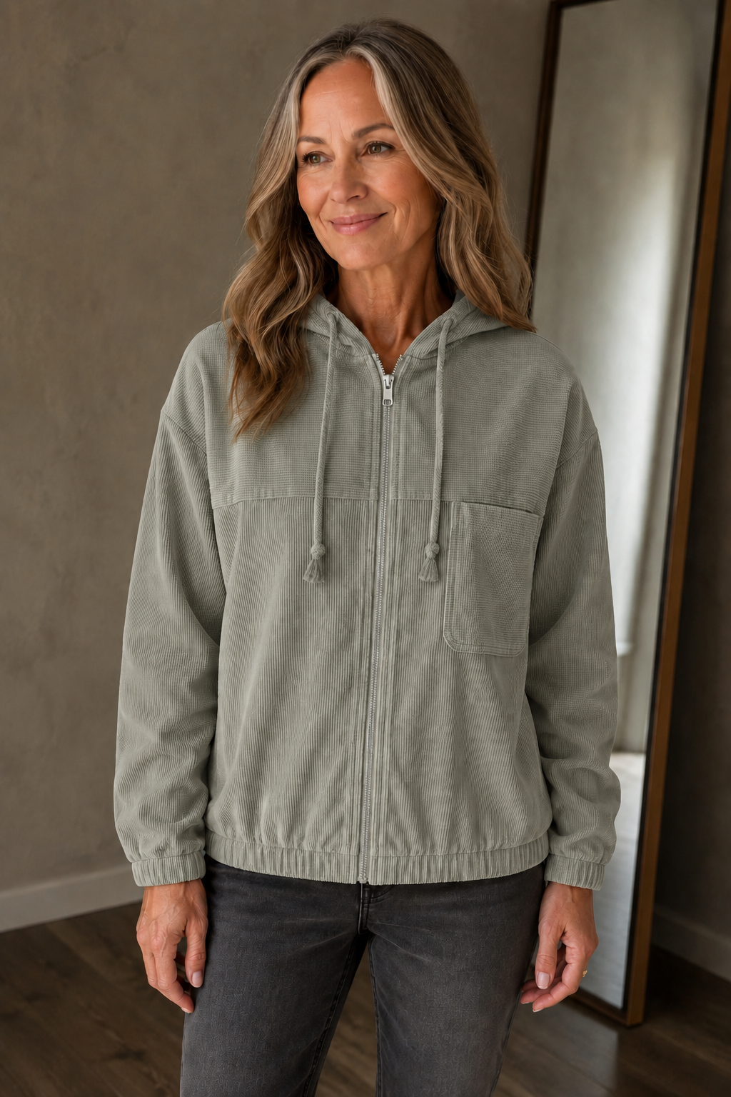 Blanche | Fine Wale Corduroy Jacket - Khaki