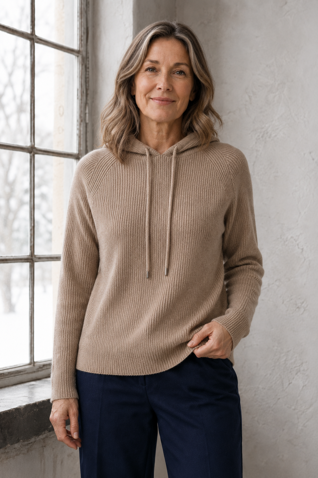 Bridget | Classic Drawstring Hoodie - Camel