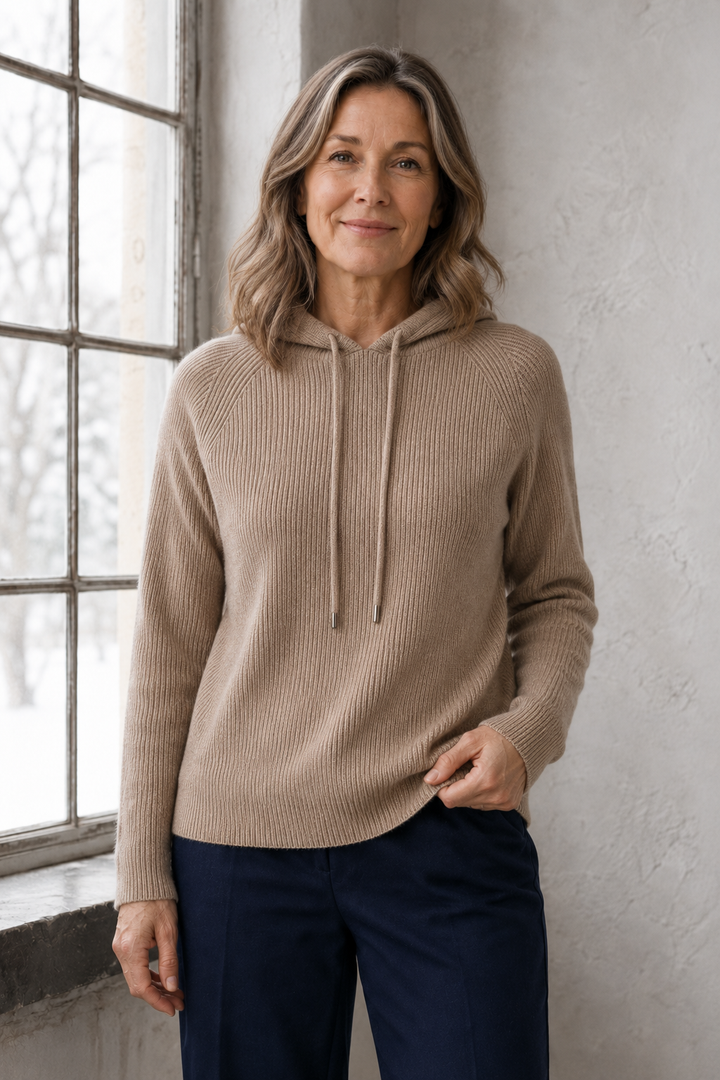 Bridget | Classic Drawstring Hoodie - Camel