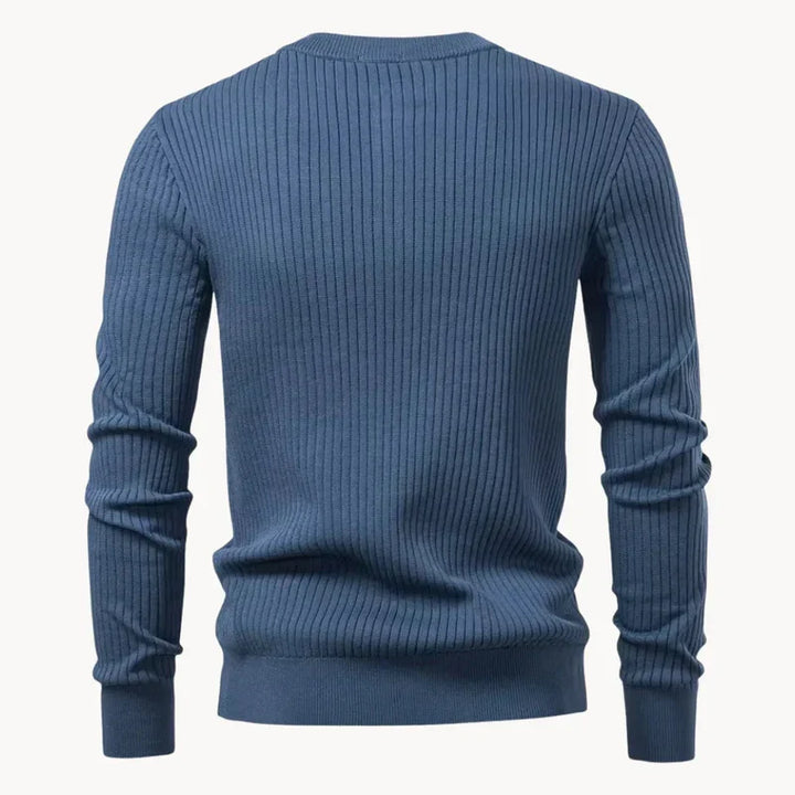 Mathieu | Ribbed Wool Henley Knit