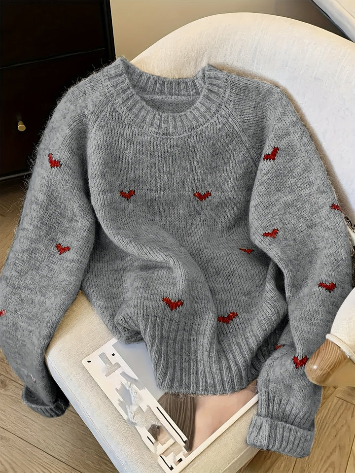 Janet | Raglan Crew Neck Wool Sweater