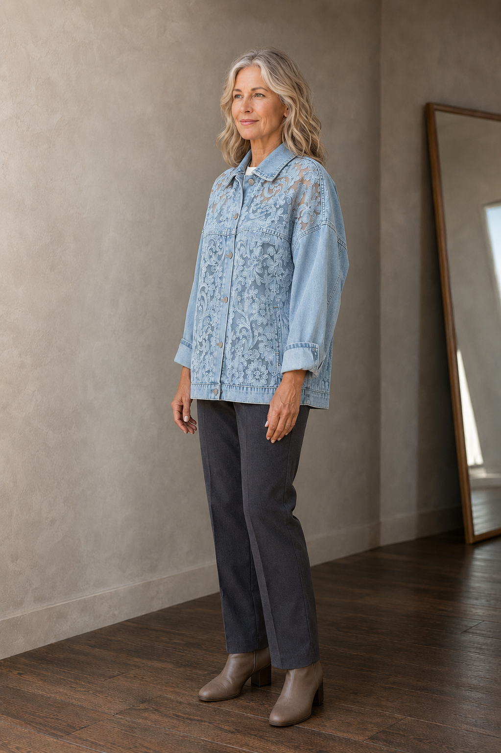 Celestine | Long Sleeve Layering Shirt - Blue