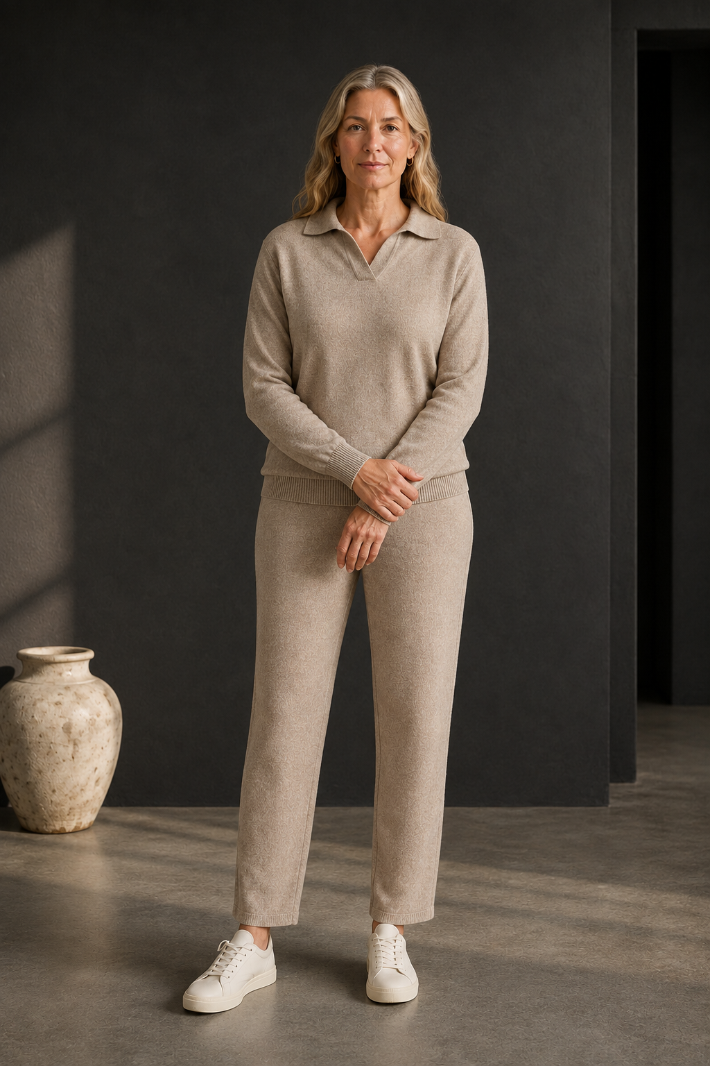 Charline | Cashmere Blend Knit Two Piece - Black