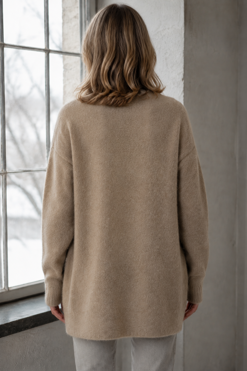 Chloé™ - Elegant Cashmere Cardigan - Khaki-Brown