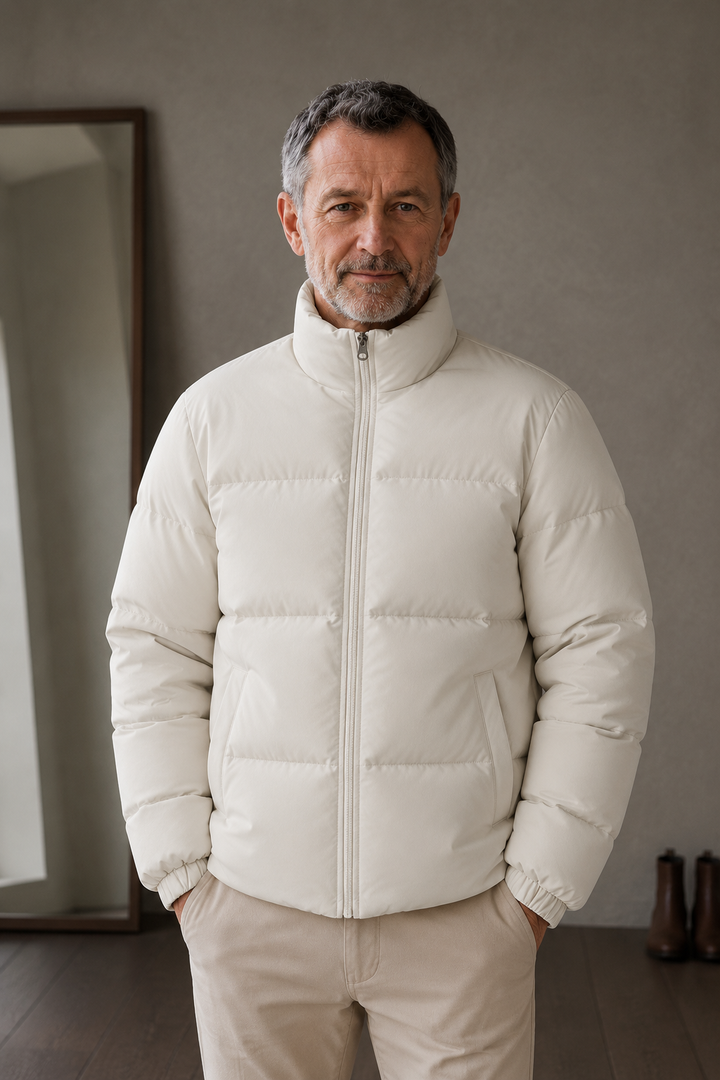 Cotton Shell Insulated Puffer Jacket - hero closed