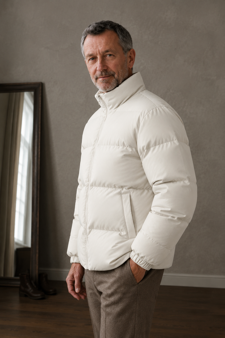 Cotton Shell Insulated Puffer Jacket - side