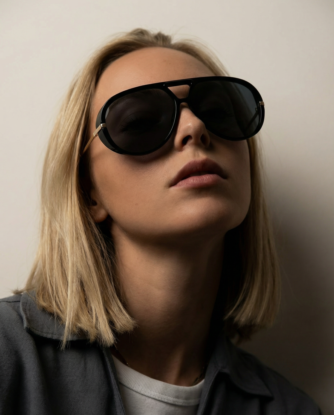 Double Bridge Metal Aviator Sunglasses
