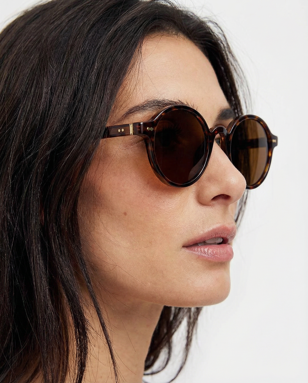 Translucent Round Acetate Sunglasses