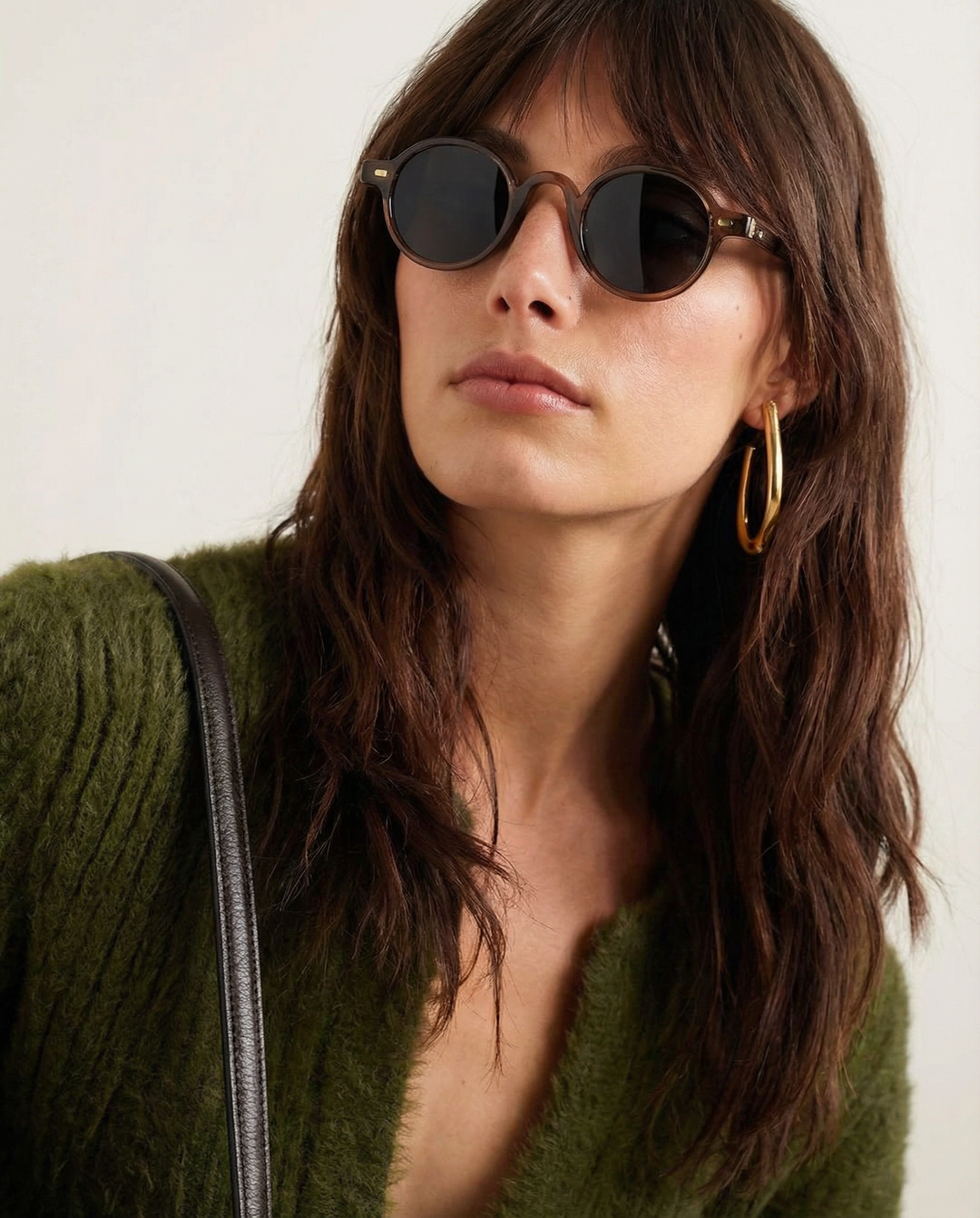 Translucent Round Acetate Sunglasses