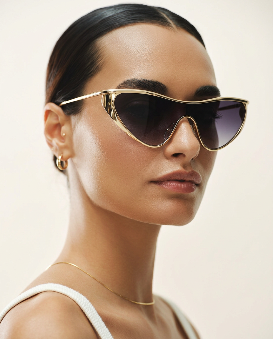 Curved Single Lens Shield Sunglasses