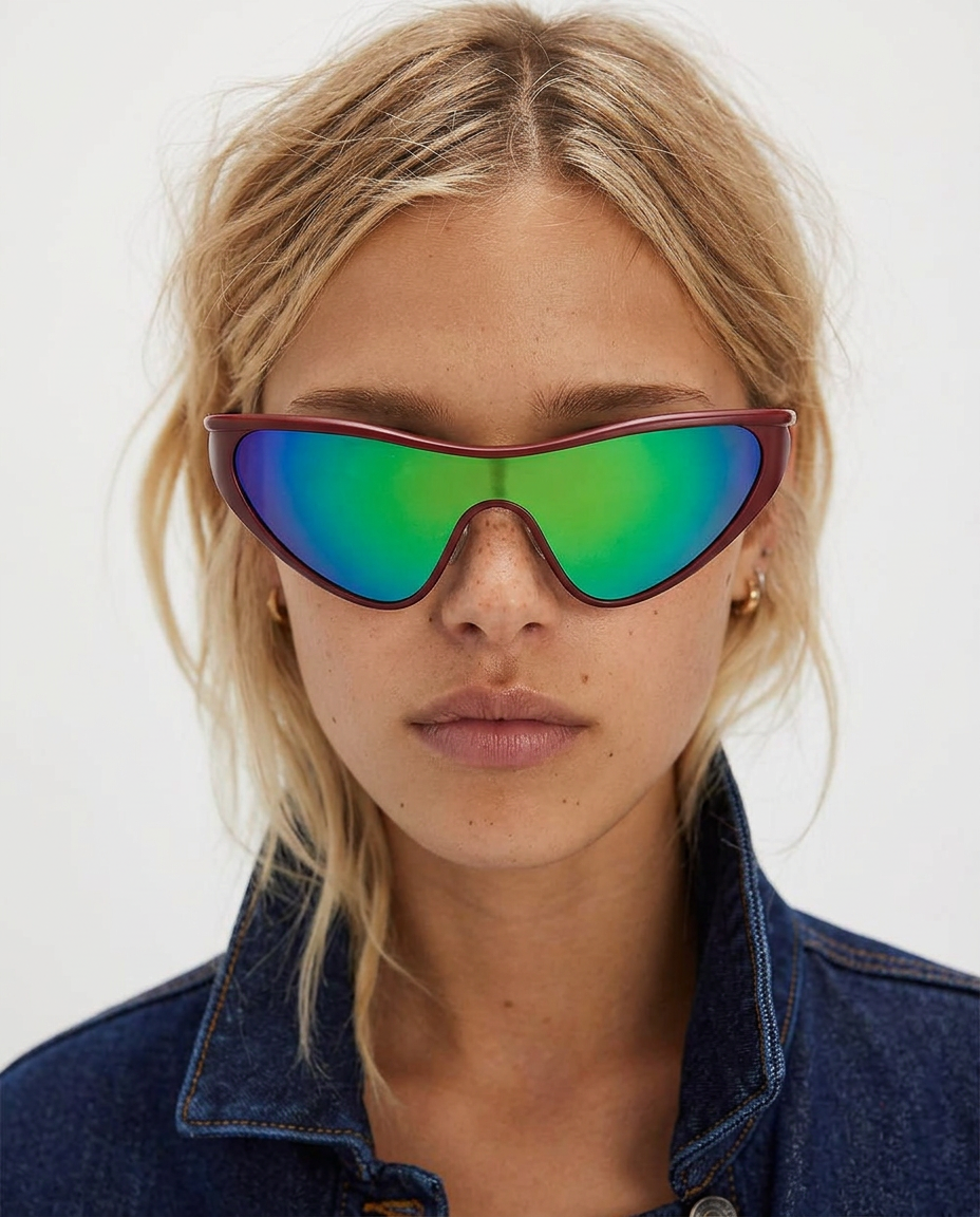 Curved Single Lens Shield Sunglasses