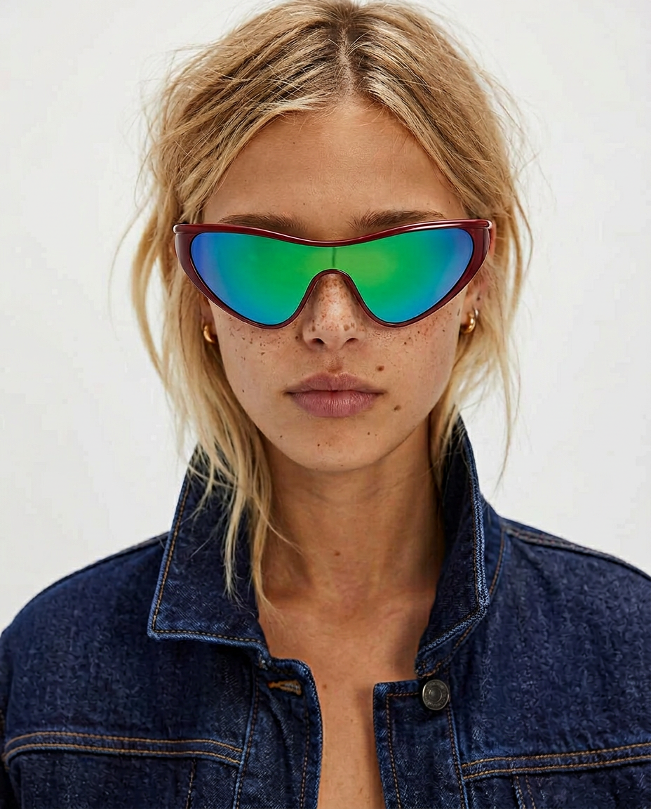 Curved Single Lens Shield Sunglasses