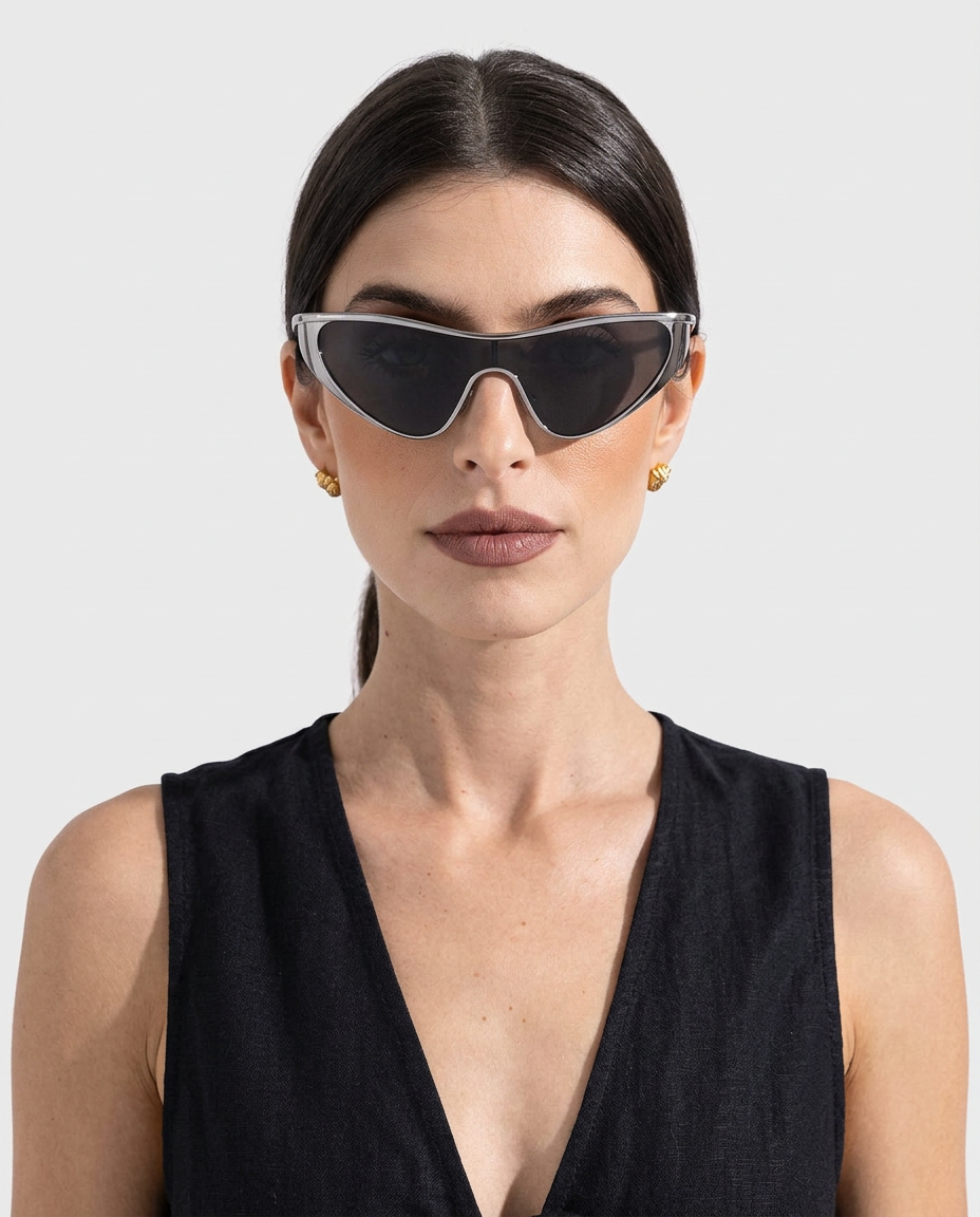Curved Single Lens Shield Sunglasses