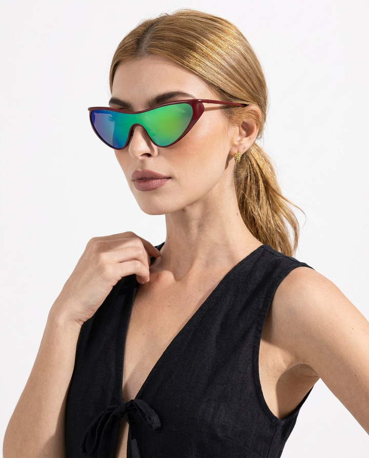 Curved Single Lens Shield Sunglasses