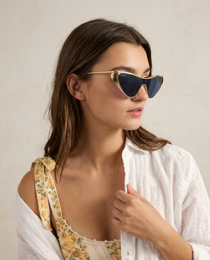 Curved Single Lens Shield Sunglasses