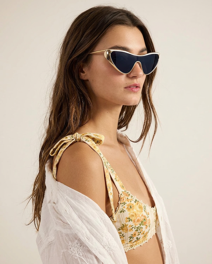 Curved Single Lens Shield Sunglasses