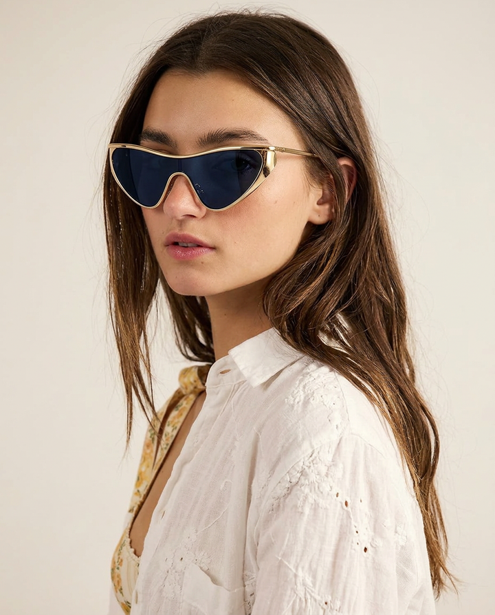 Curved Single Lens Shield Sunglasses