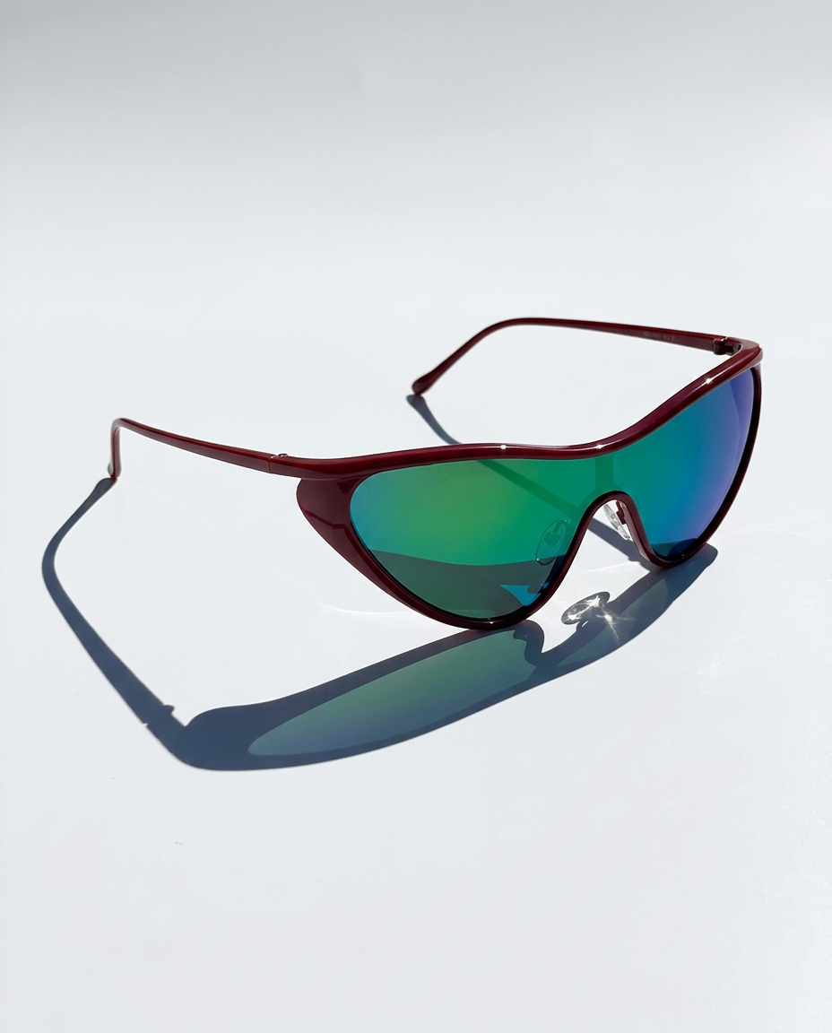 Curved Single Lens Shield Sunglasses