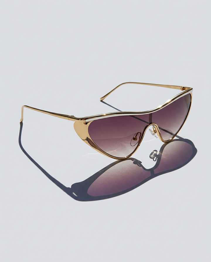 Curved Single Lens Shield Sunglasses