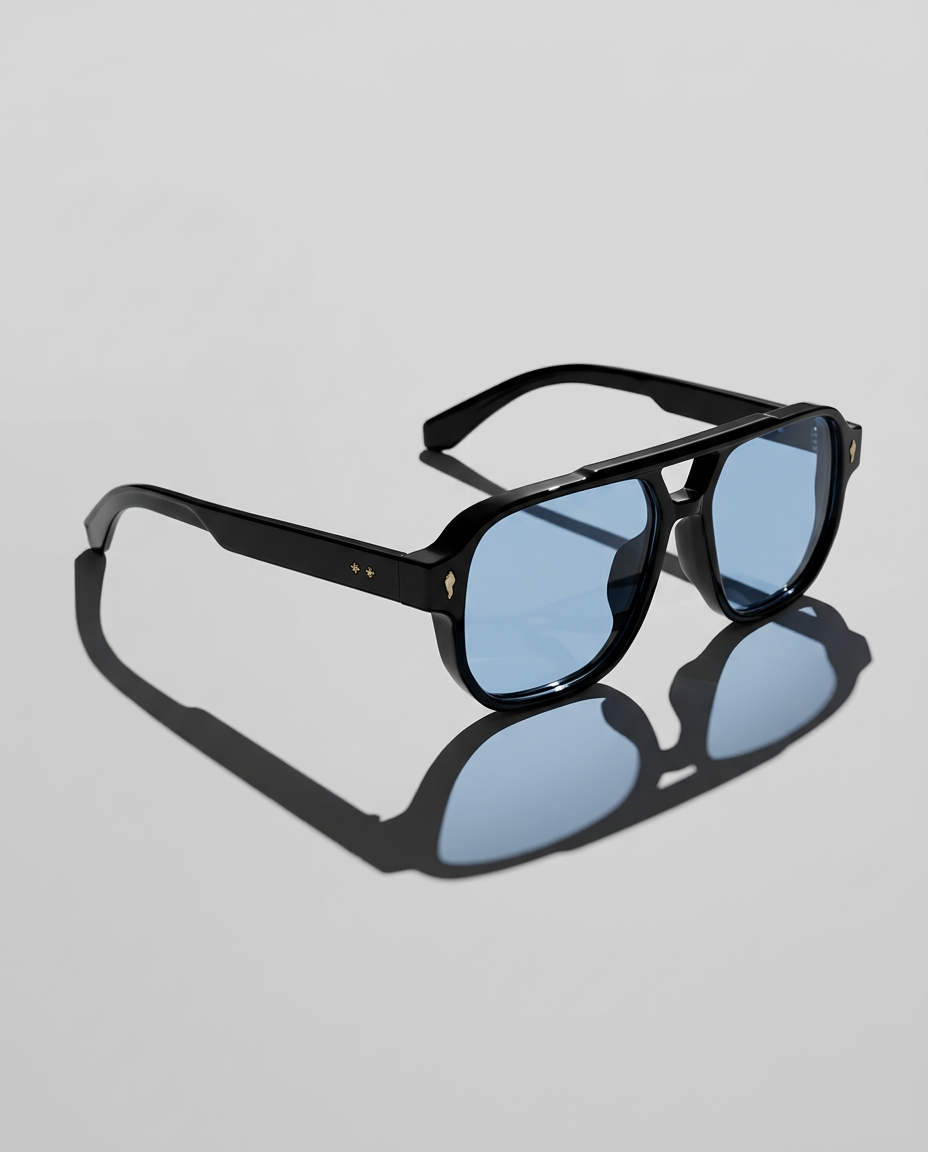 Squared Acetate Oversized Sunglasses