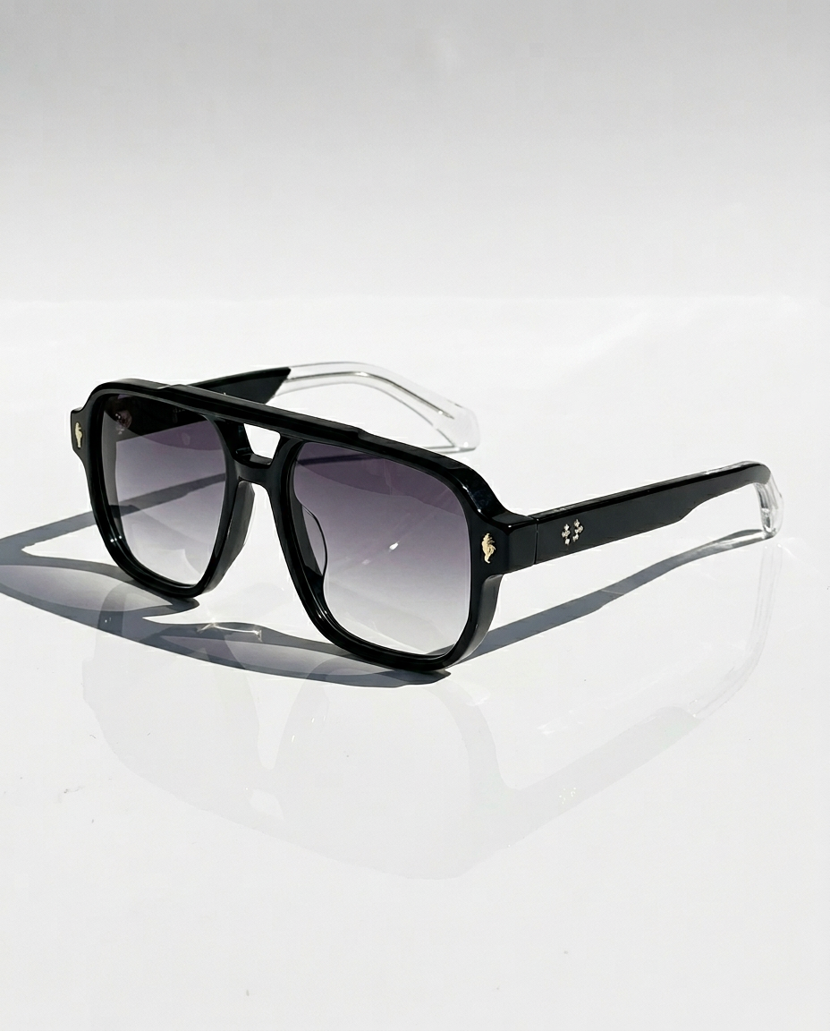 Squared Acetate Oversized Sunglasses