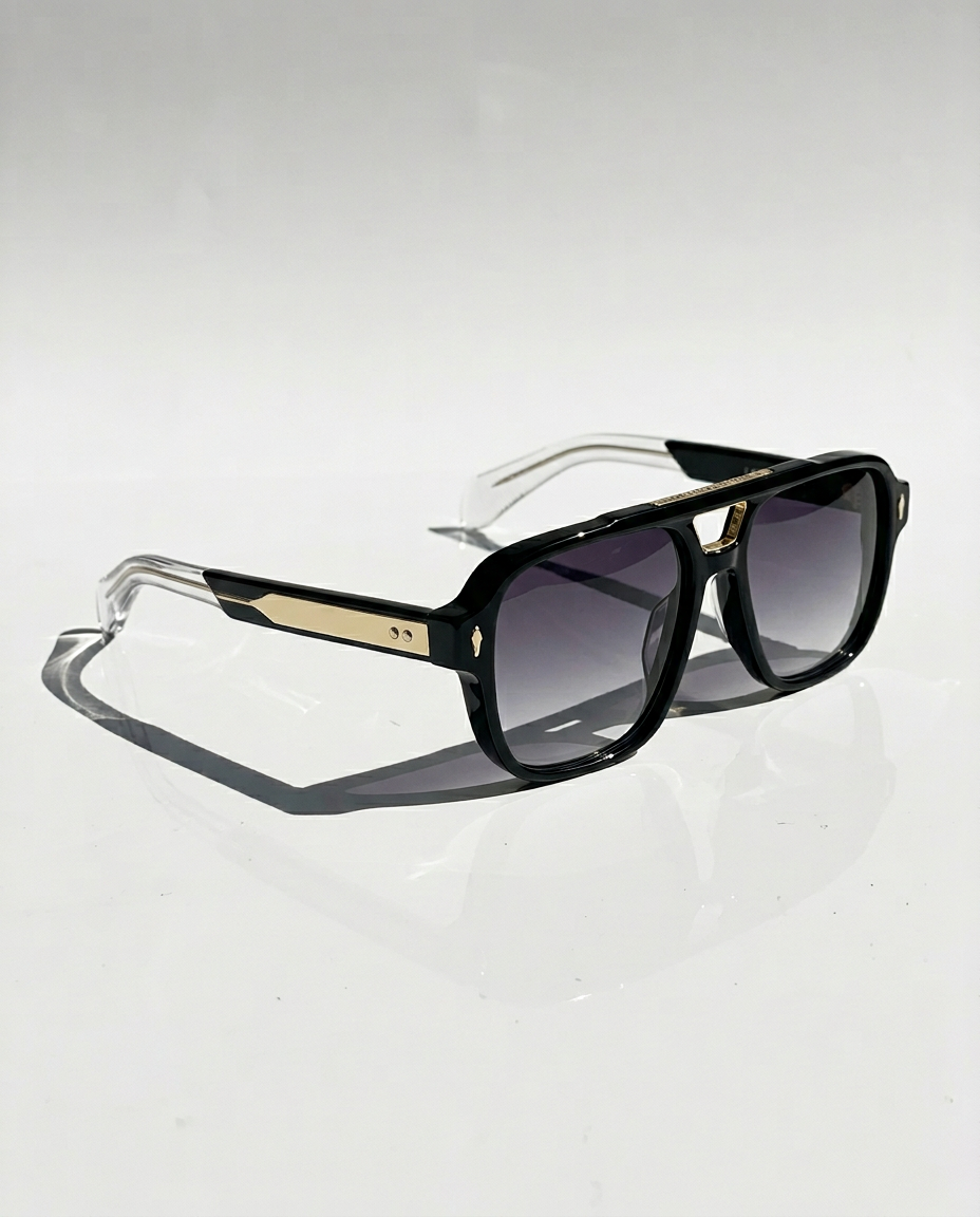 Squared Acetate Oversized Sunglasses