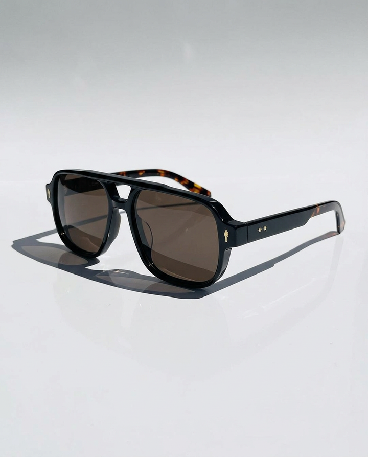 Squared Acetate Oversized Sunglasses