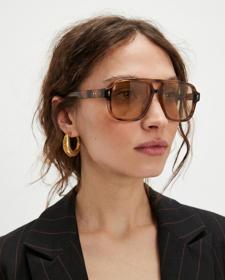 Squared Acetate Oversized Sunglasses