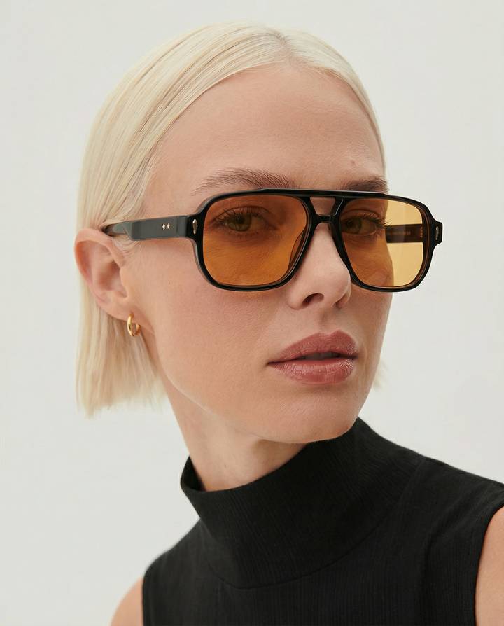 Squared Acetate Oversized Sunglasses