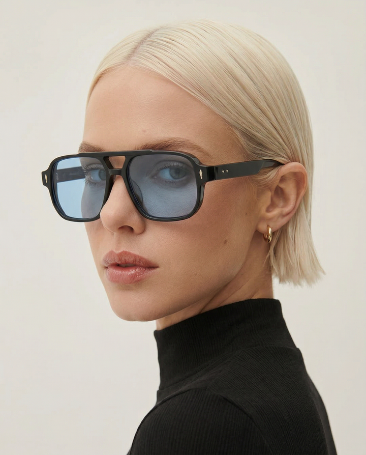 Squared Acetate Oversized Sunglasses