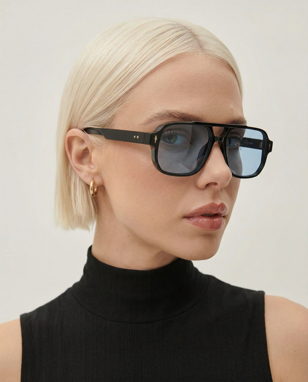 Squared Acetate Oversized Sunglasses