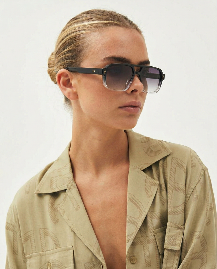 Squared Acetate Oversized Sunglasses