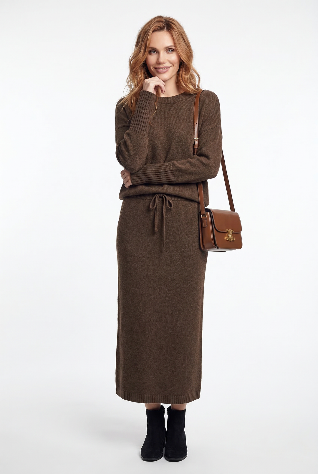 Rosette | Cotton Knit Sweater and Skirt