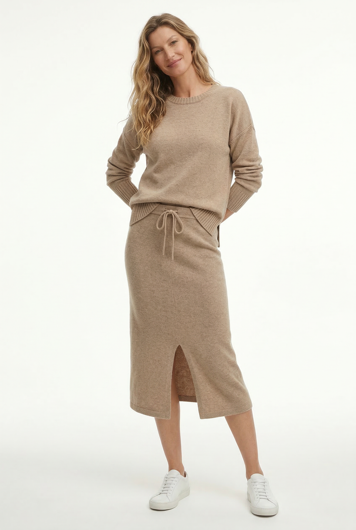 Rosette | Cotton Knit Sweater and Skirt