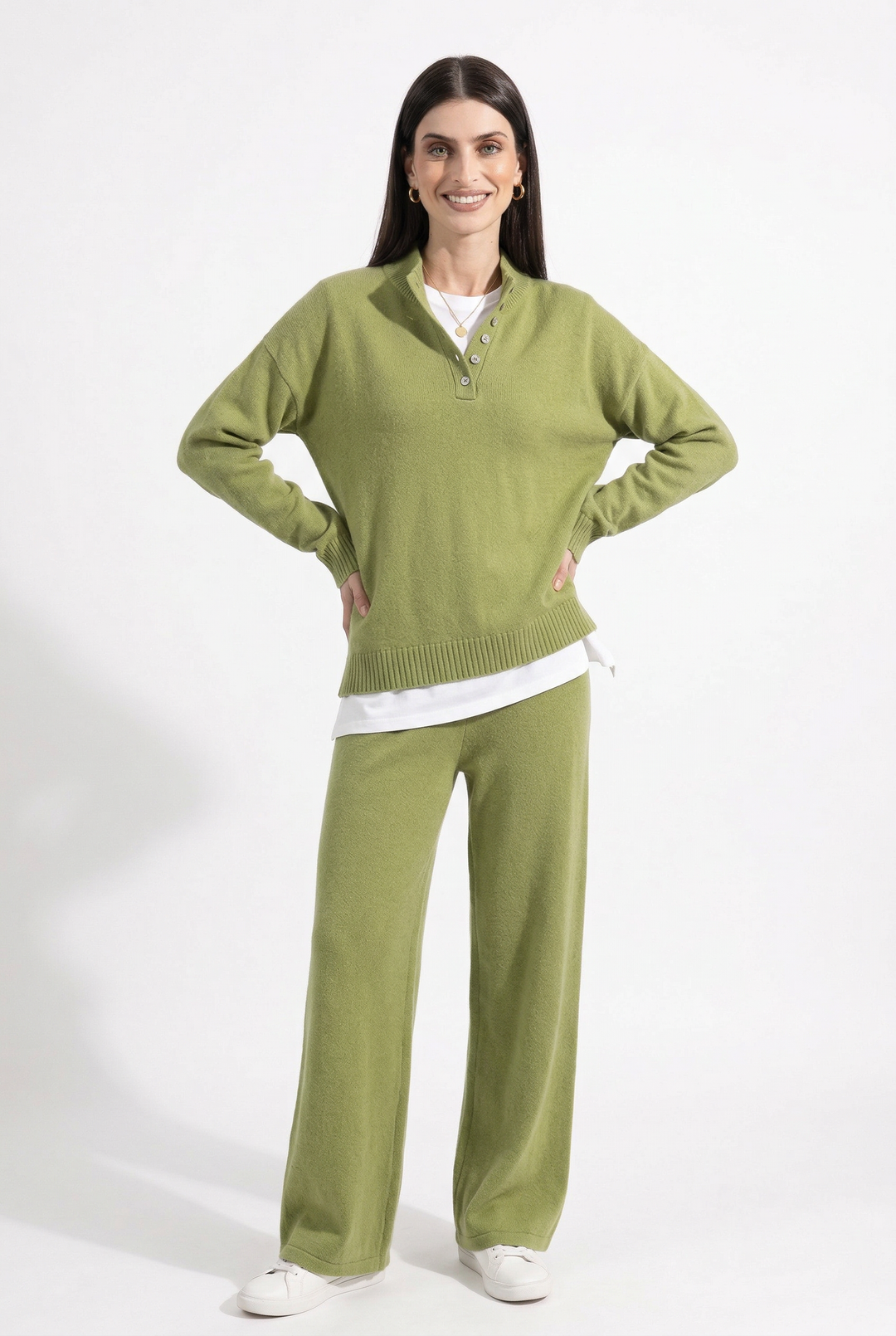 Christine | Cashmere Knit Trouser Set