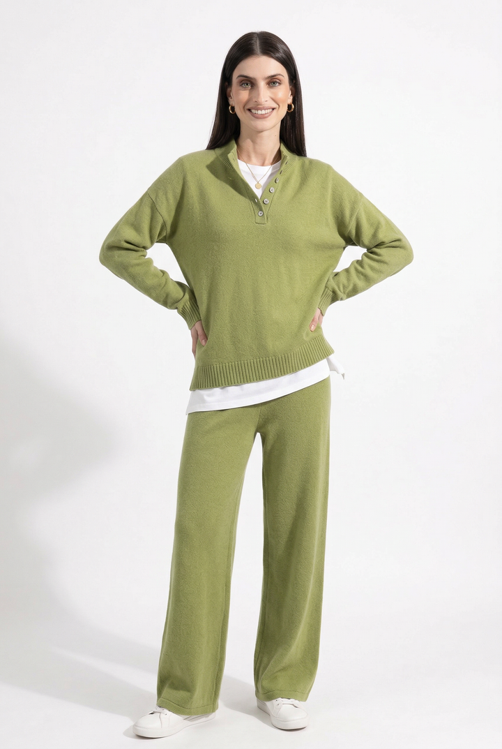 Christine | Cashmere Knit Trouser Set