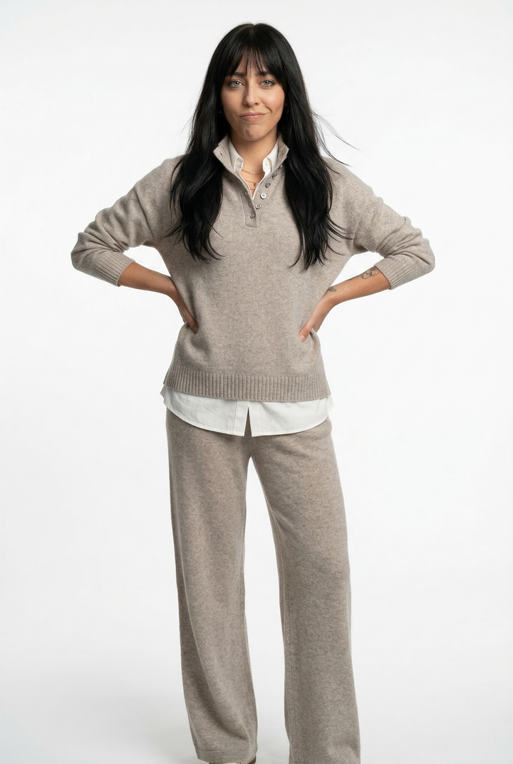 Christine | Cashmere Knit Trouser Set