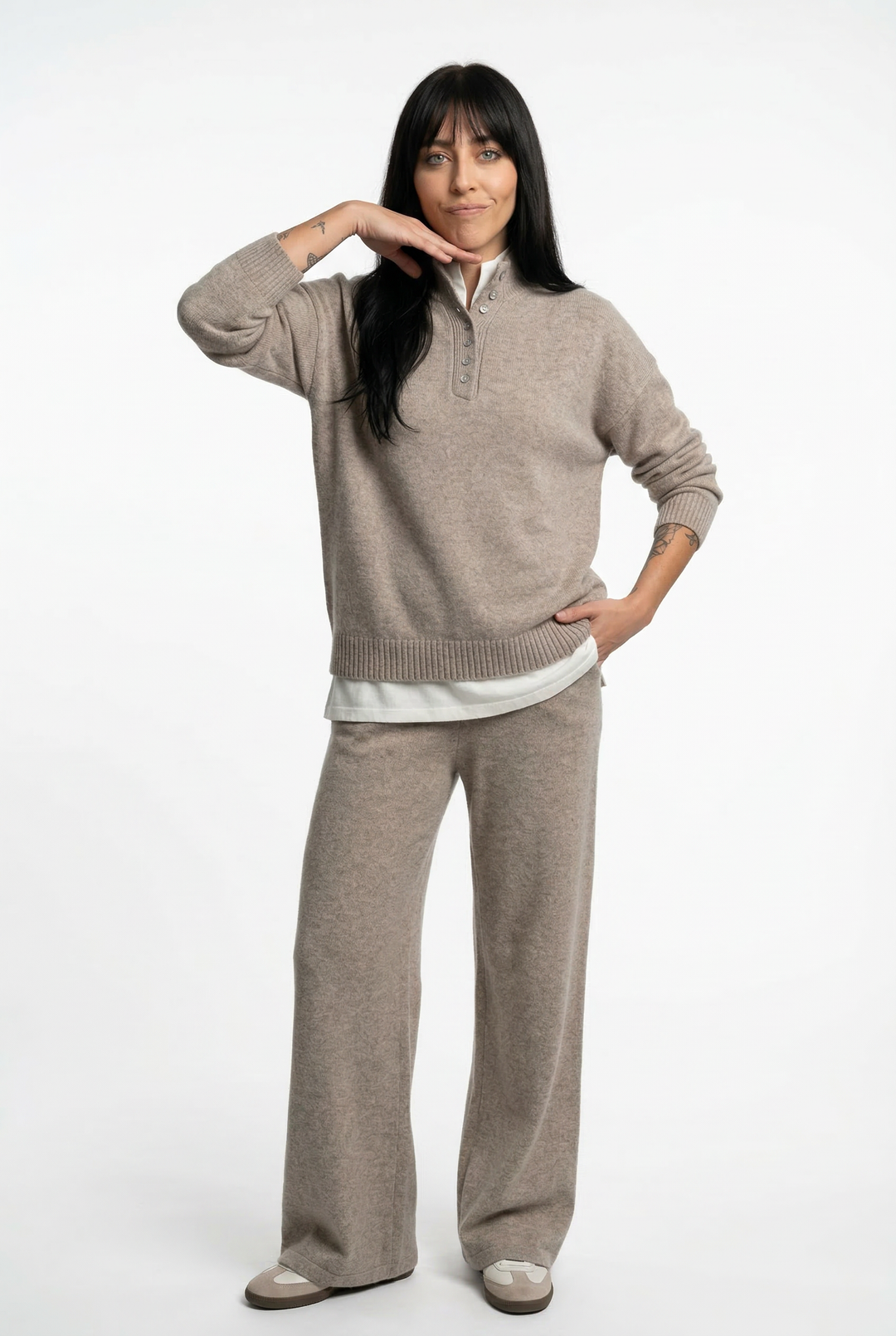 Christine | Cashmere Knit Trouser Set
