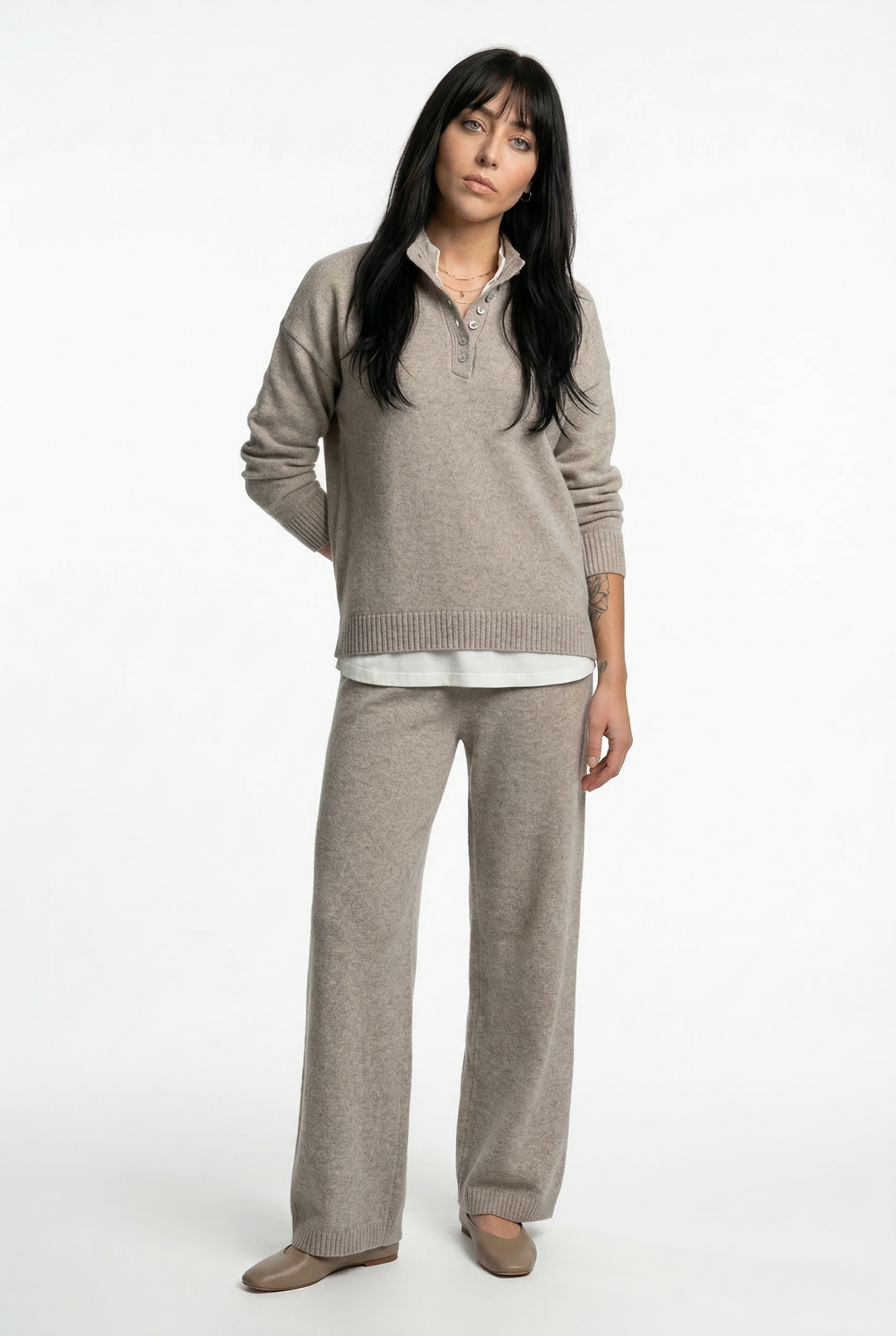 Christine | Cashmere Knit Trouser Set