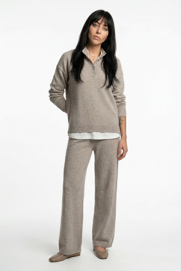 Christine | Cashmere Knit Trouser Set