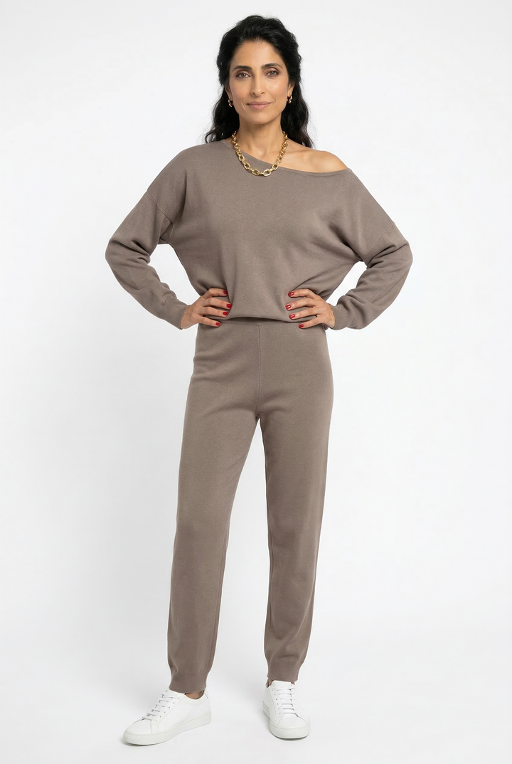 Irenee | Off Shoulder Knit Two Piece Set