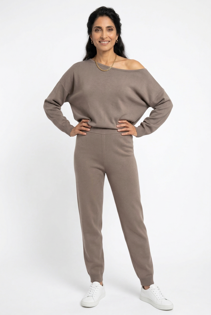 Irenee | Off Shoulder Knit Two Piece Set