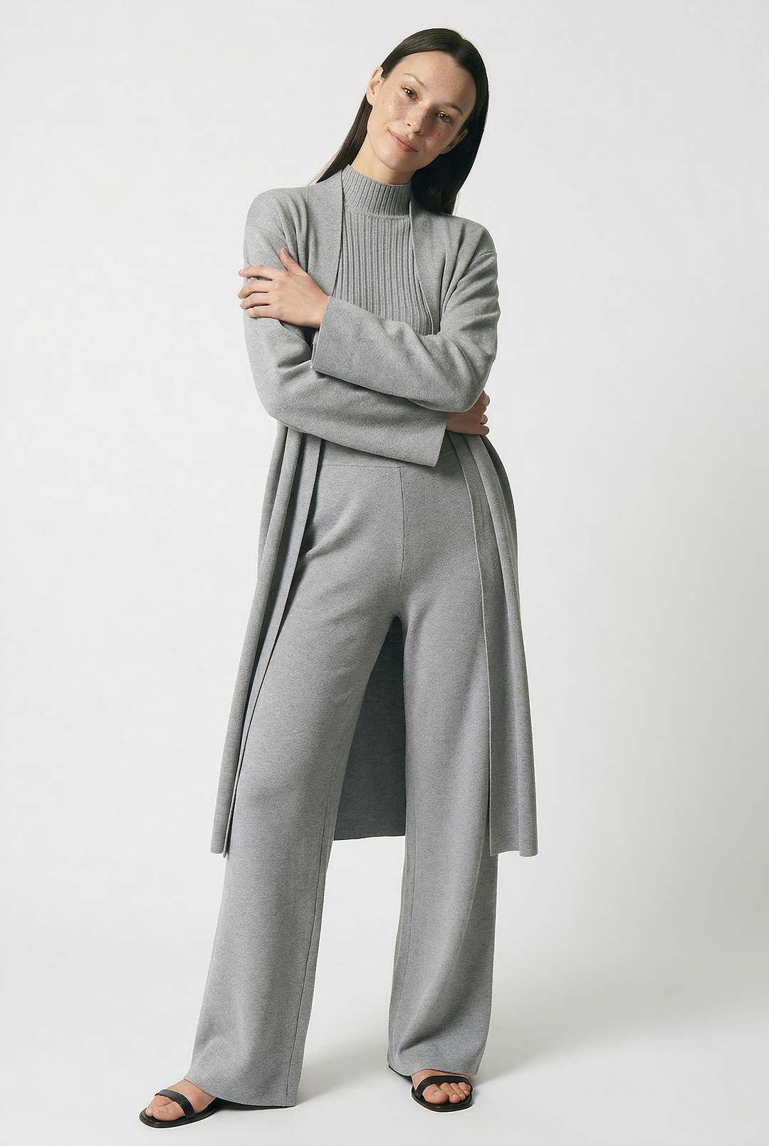 Valerie | Three Piece Ribbed Knit Set