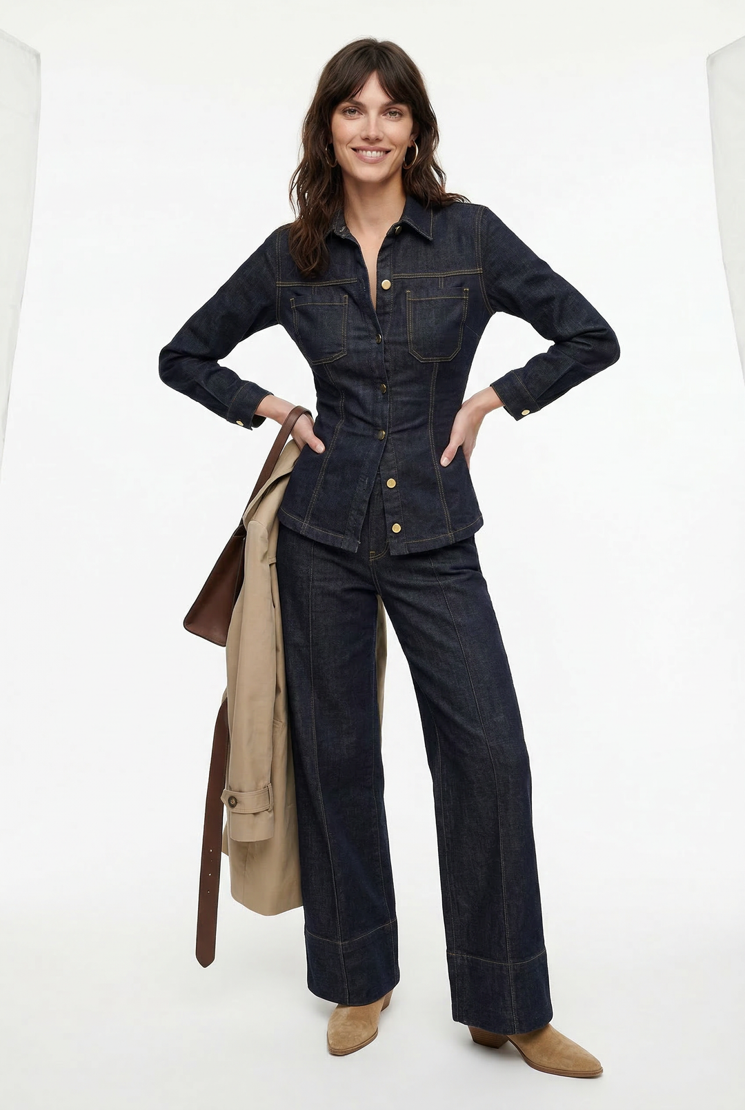 Anne | Heavy Denim Blazer and Trousers