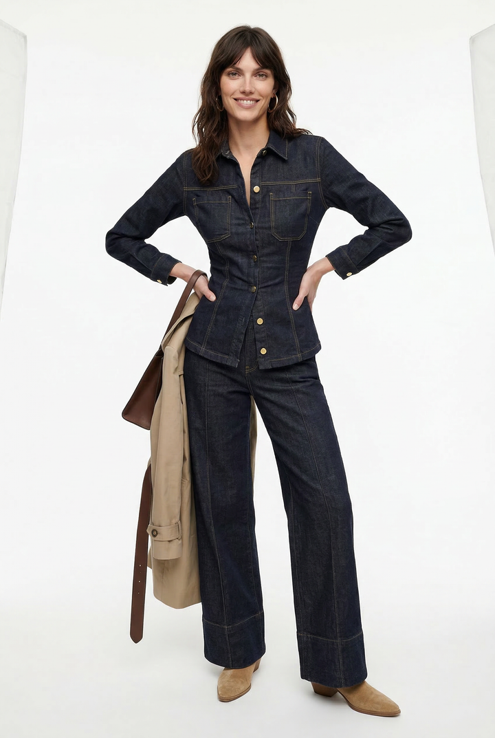 Anne | Heavy Denim Blazer and Trousers