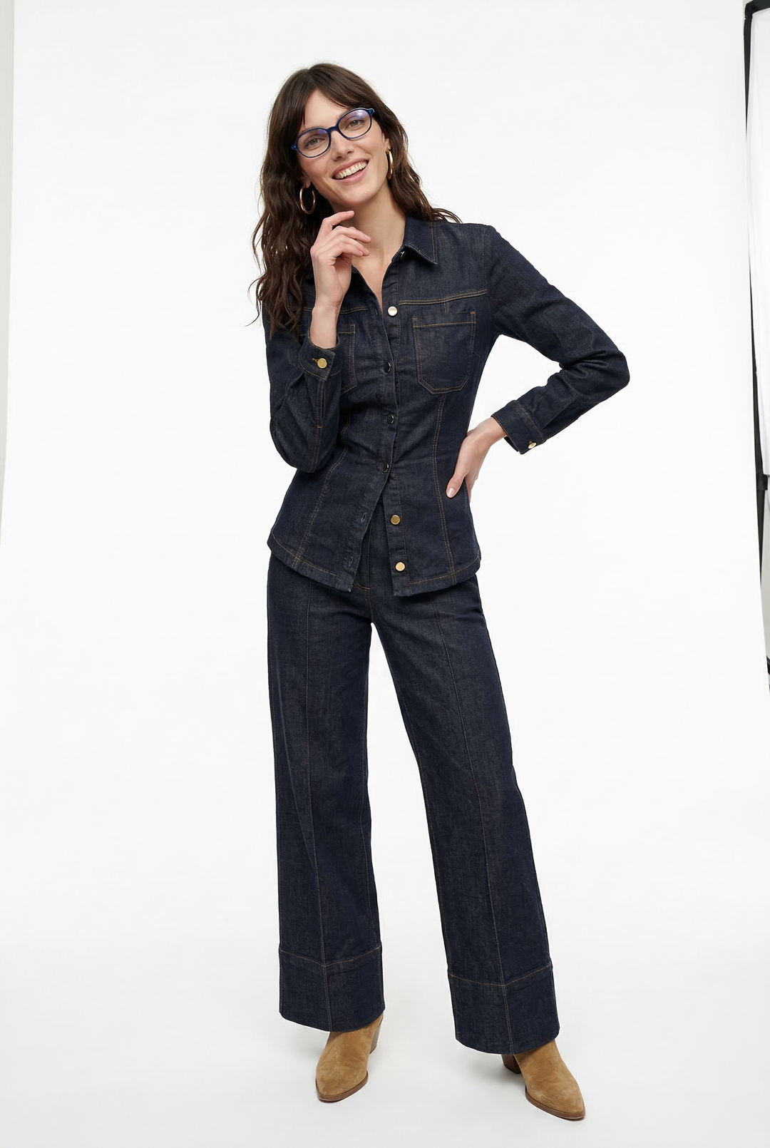 Anne | Heavy Denim Blazer and Trousers
