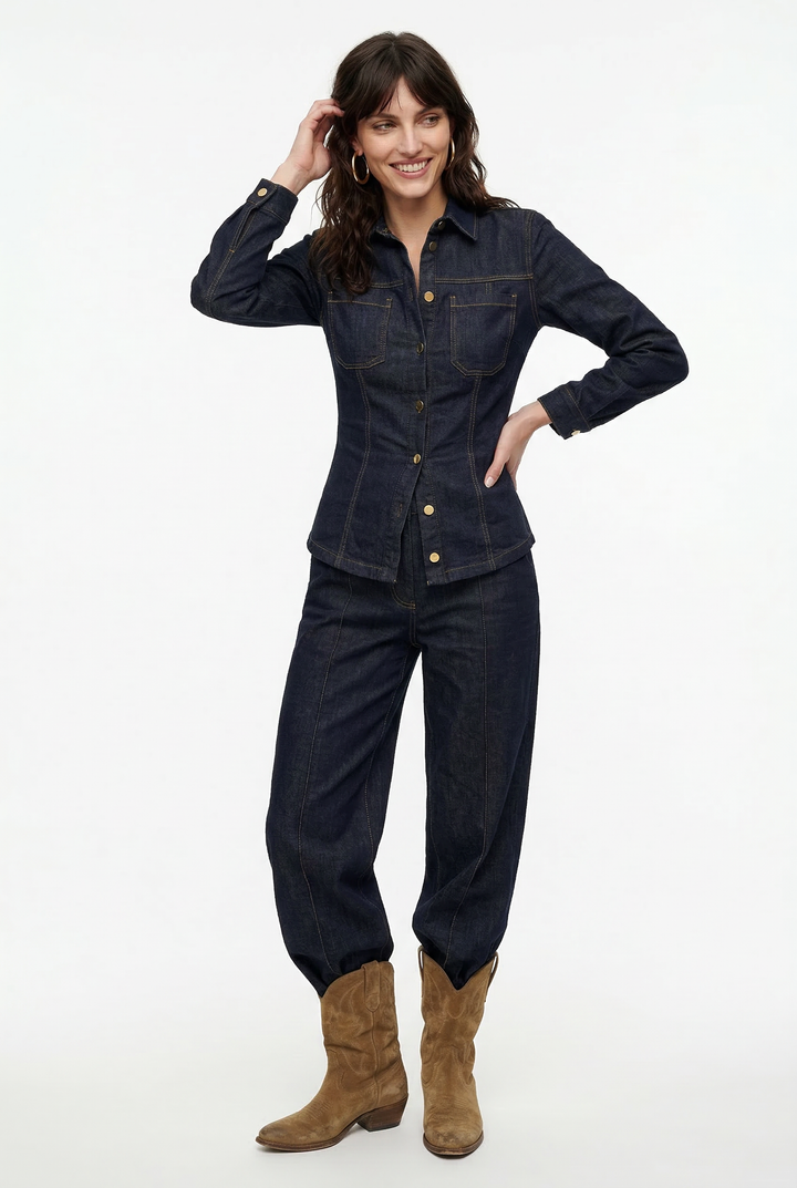 Anne | Heavy Denim Blazer and Trousers