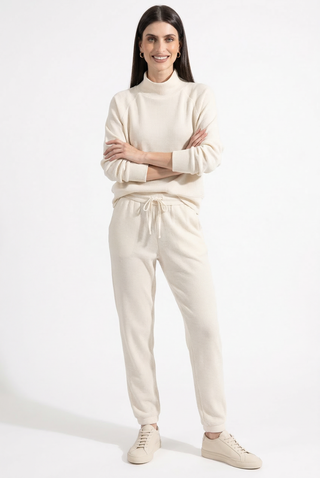 Euphemie | Waffle Knit Cotton Lounge Set