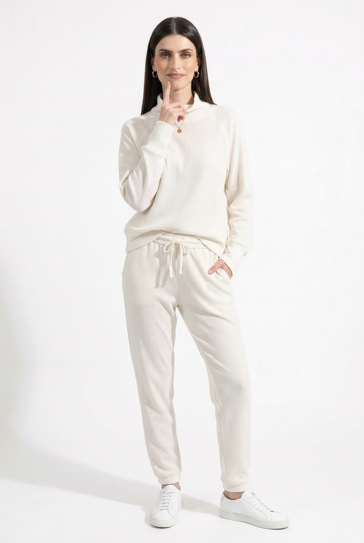 Euphemie | Waffle Knit Cotton Lounge Set