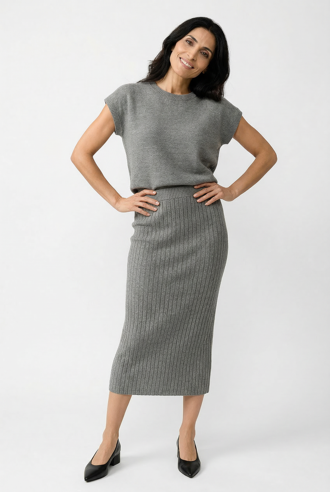 Noella | Cotton Rib Sleeveless Set